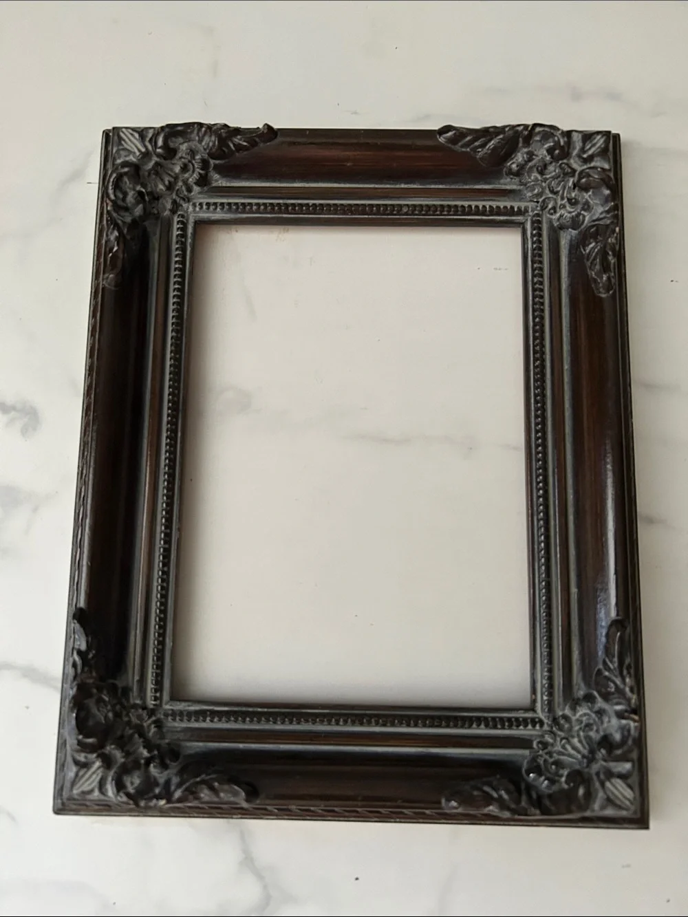 Vintage Dark Brown Ornate Wall Mirror Frame